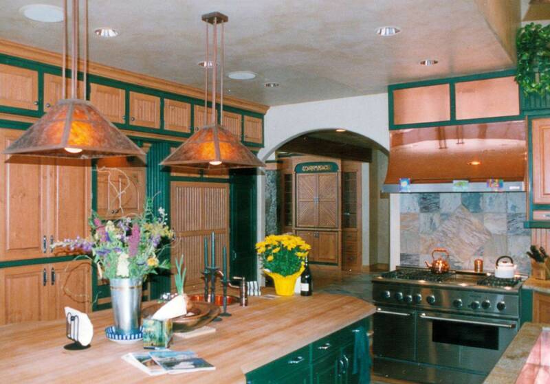Breckenridge Green & Gold Kitchen