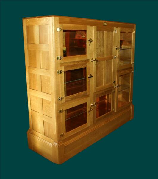 Reproduction "Icebox" with copper lined interior, quarter sawn oak