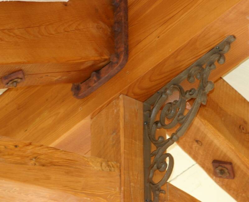 Rusted connectors and corbel