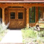 Rustic carved double doors