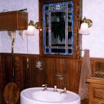 Traditional victorian bathroom in 1893 restored Queen Anne home, Duluth, Minnesota