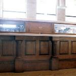 Oak ice cream cabinet and display case