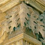 Detail of carved oak leaf 