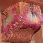 Carved maple leaf corbel